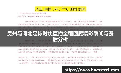 贵州与河北足球对决直播全程回顾精彩瞬间与赛后分析